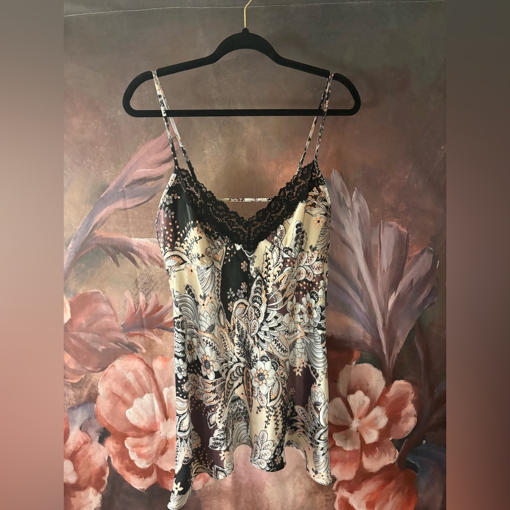 Super Neat Bohemian Style Satin Slip by Linea Donatella Size XL